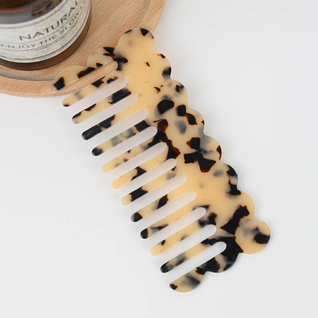 Multicolor Wide-tooth Hair Comb, Eco-Friendly