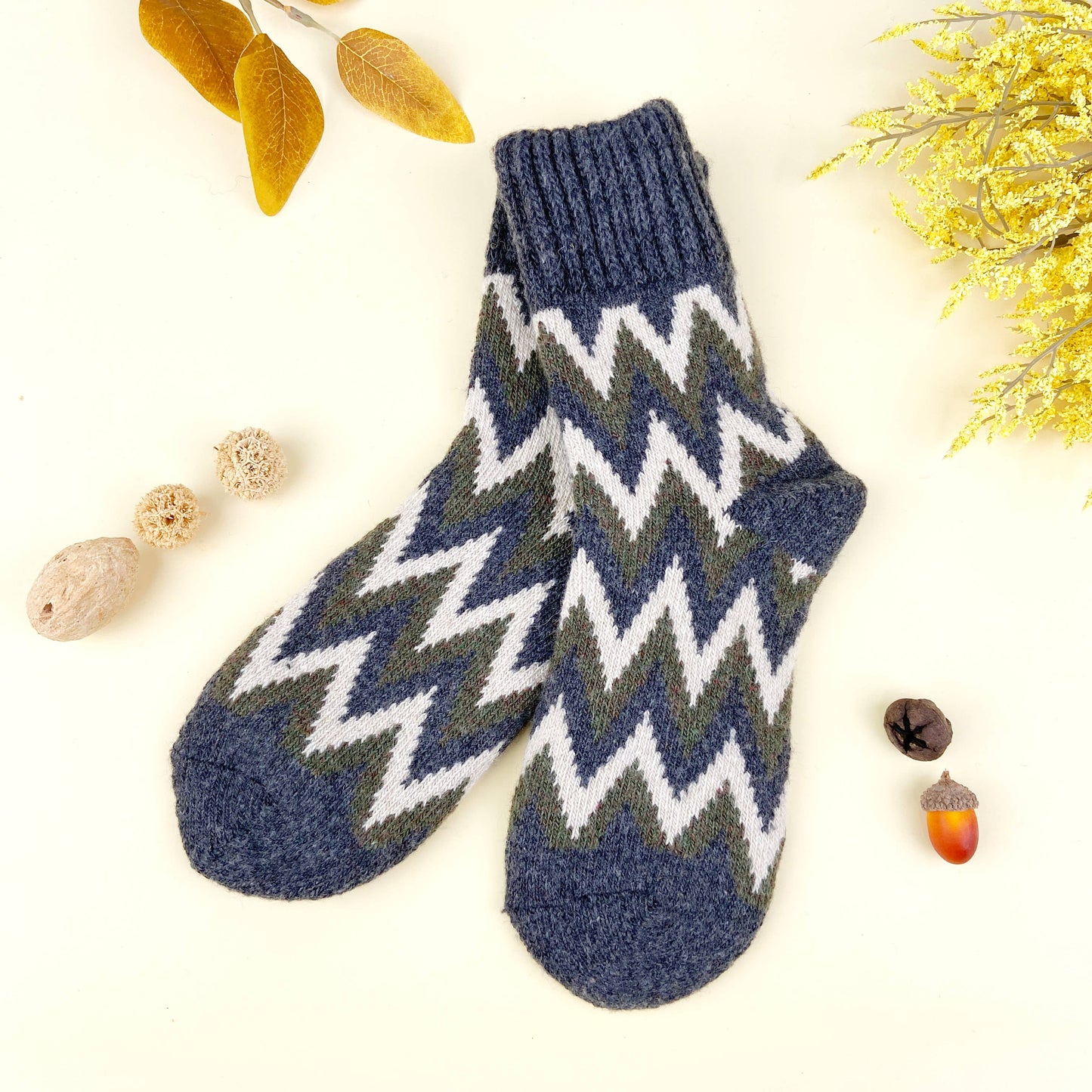 Wave Terry Crew Socks