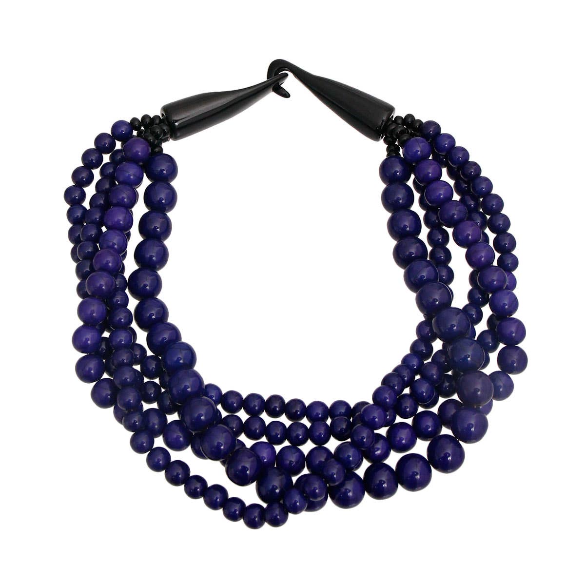 Blue Bead Buffalo Hook Necklace