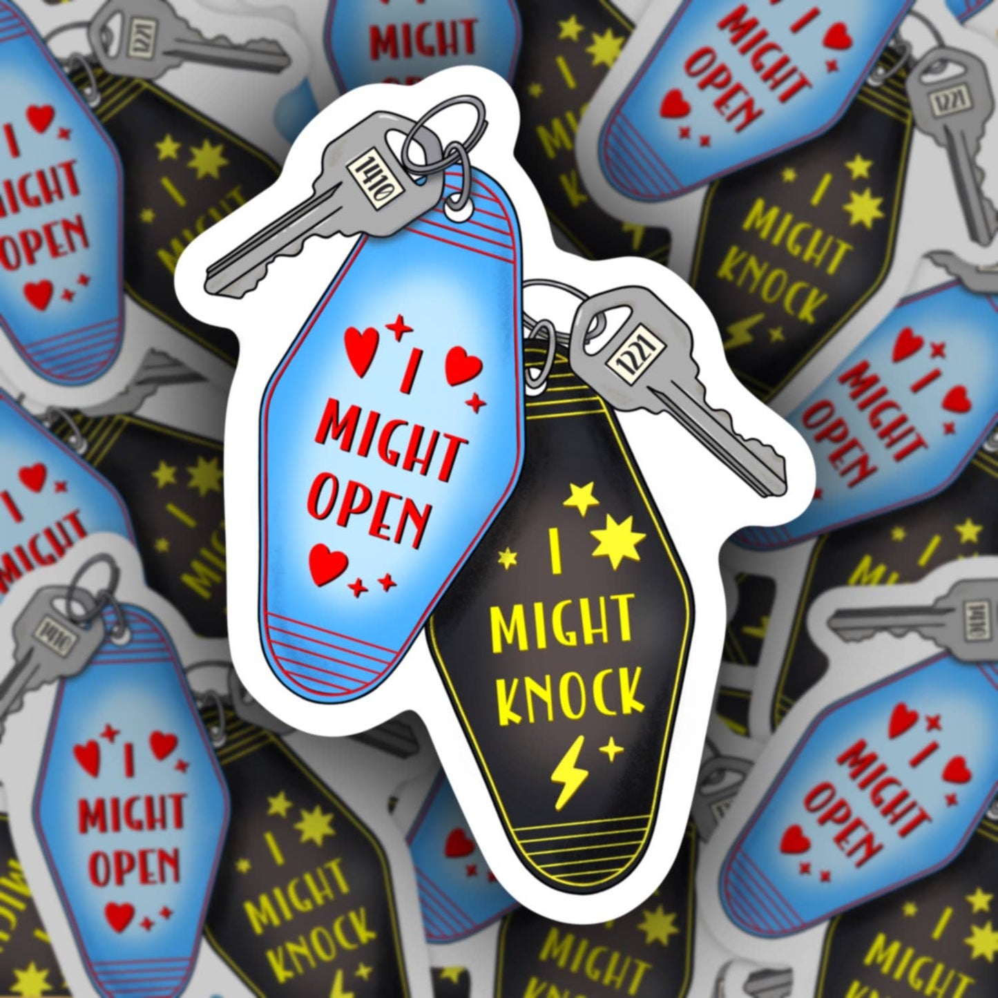I might open/knock, HR sticker