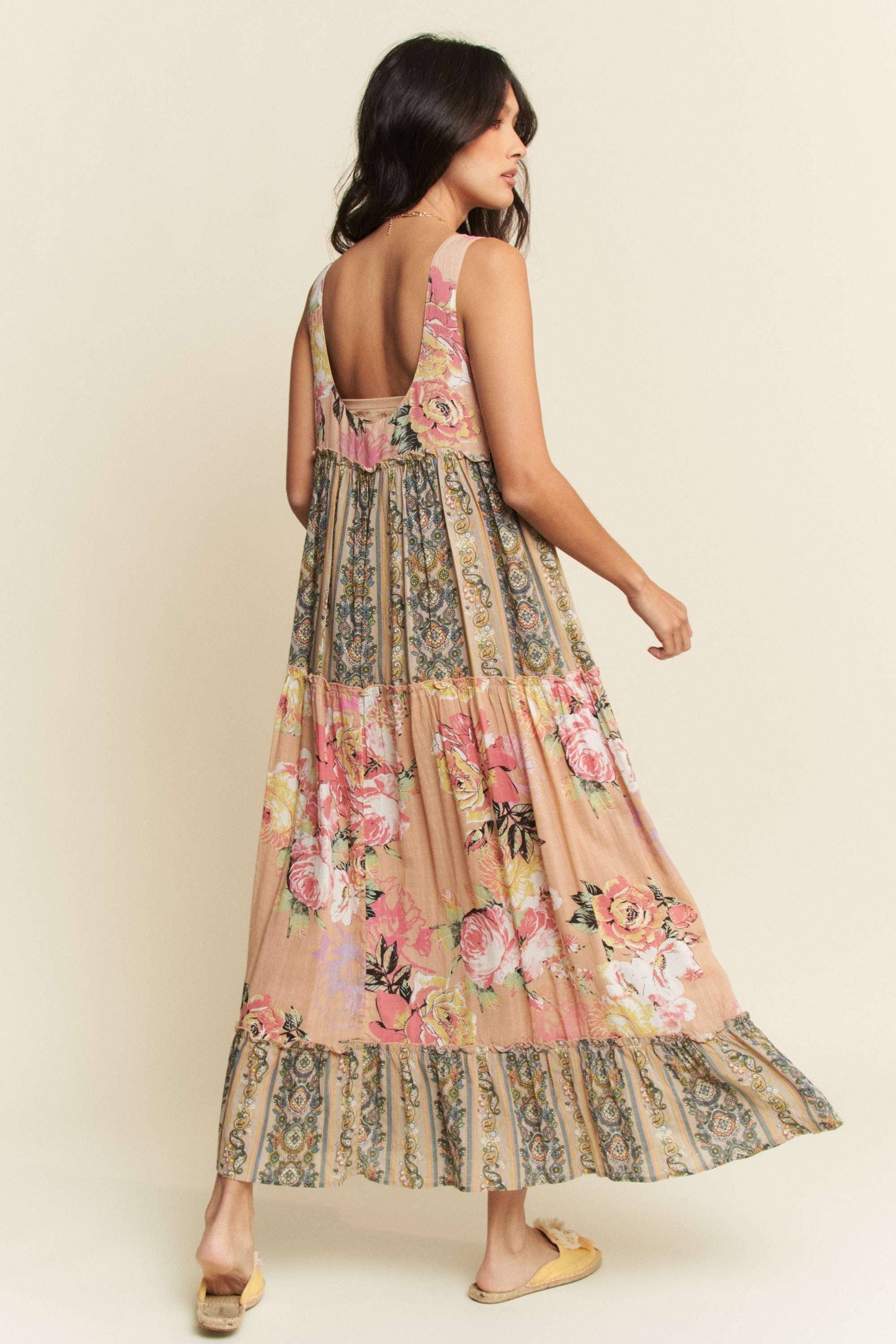 PLUS SIZE FLORAL BOHO DRESS