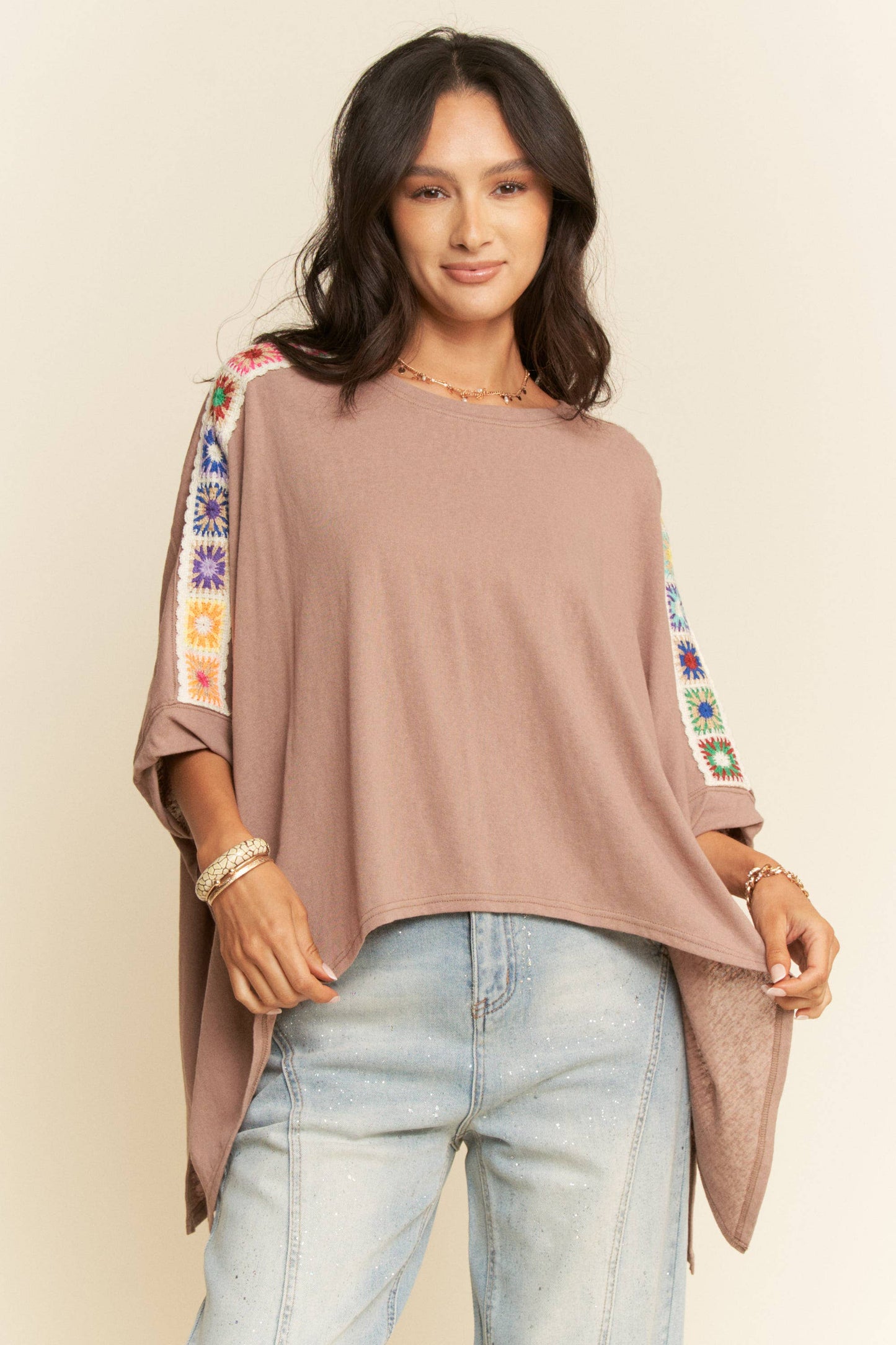 Crochet High-Low Trimmed Tunic