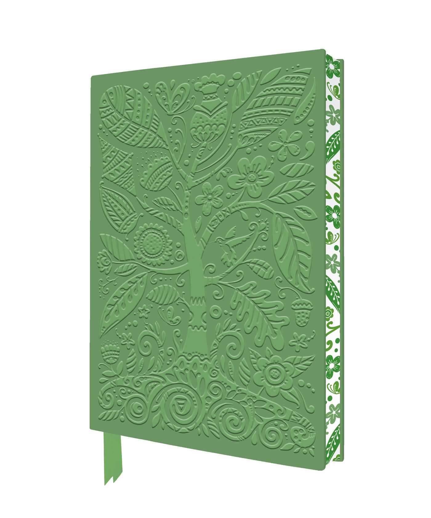 Artisan Art Notebook: Green Tree Of Life 6 x 8 1/4" Journal