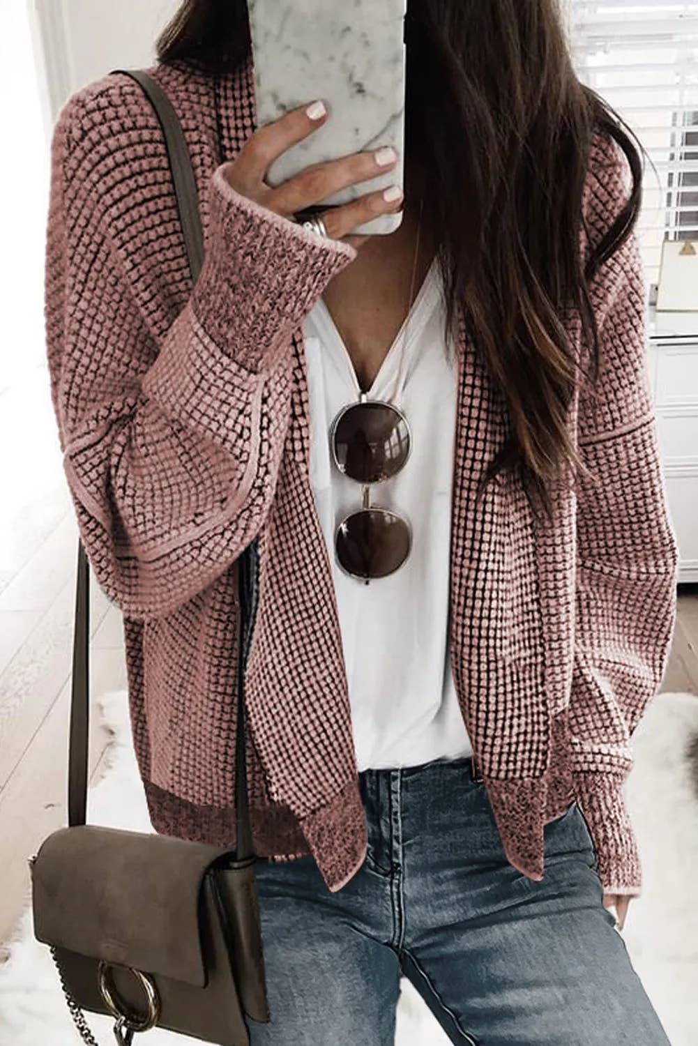 Contrast Cozy Cardigan