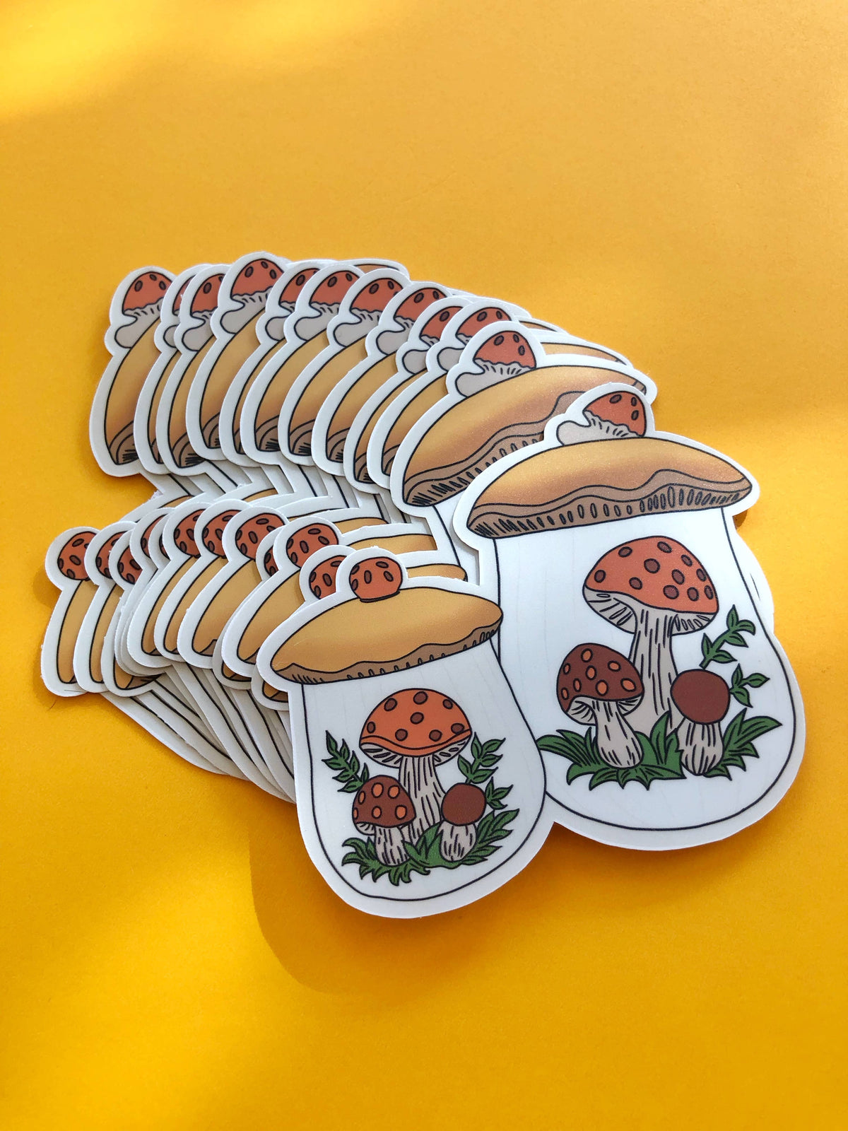 Merry Mushroom Canister Waterproof Sticker