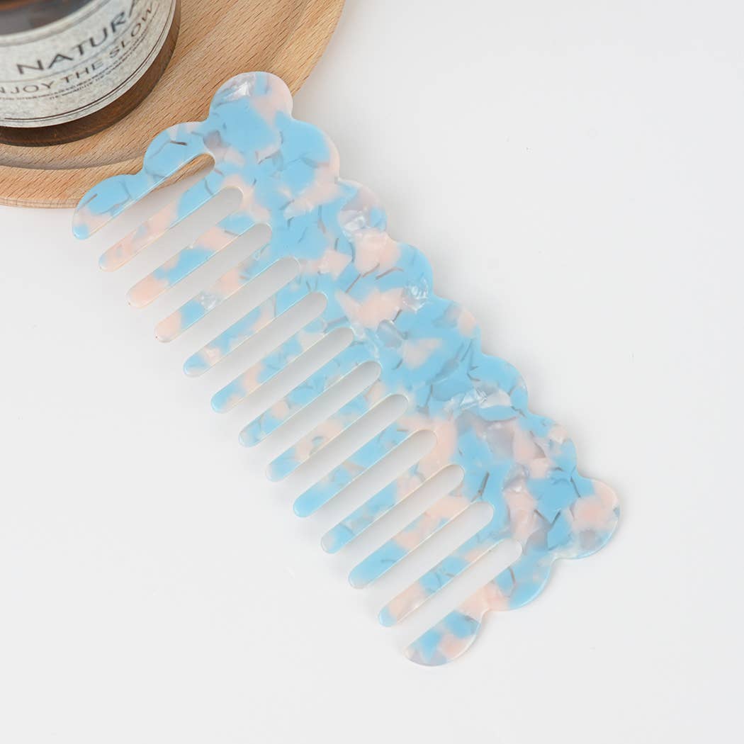 Multicolor Wide-tooth Hair Comb, Eco-Friendly