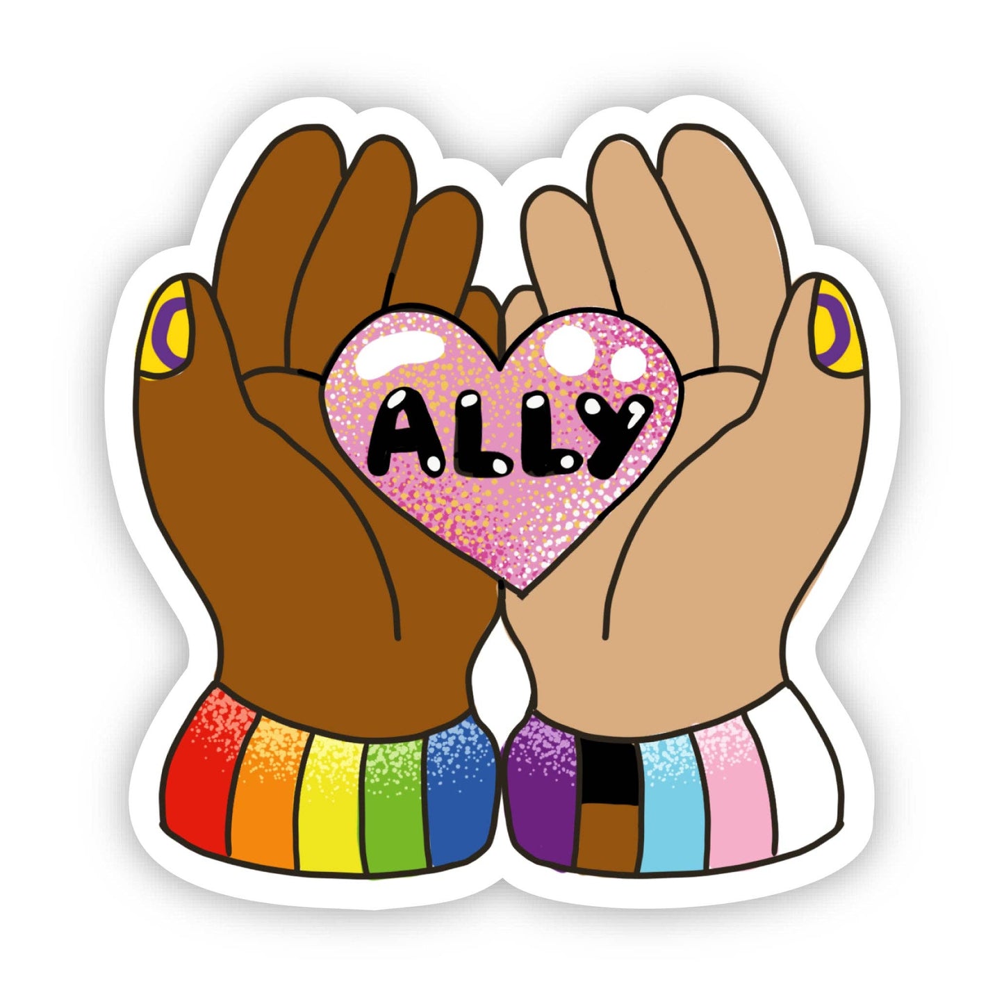 Big Moods - Ally Pride Heart Sticker