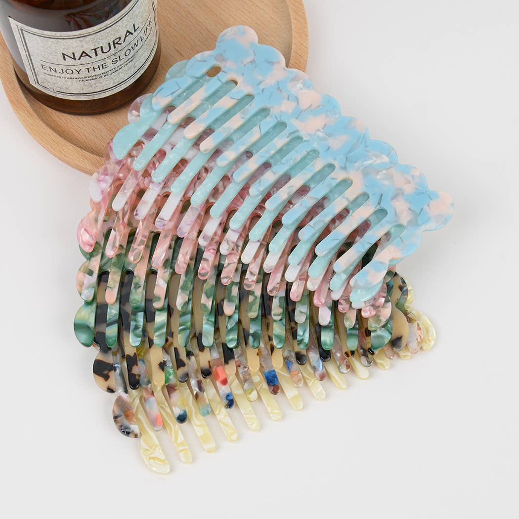Multicolor Wide-tooth Hair Comb, Eco-Friendly
