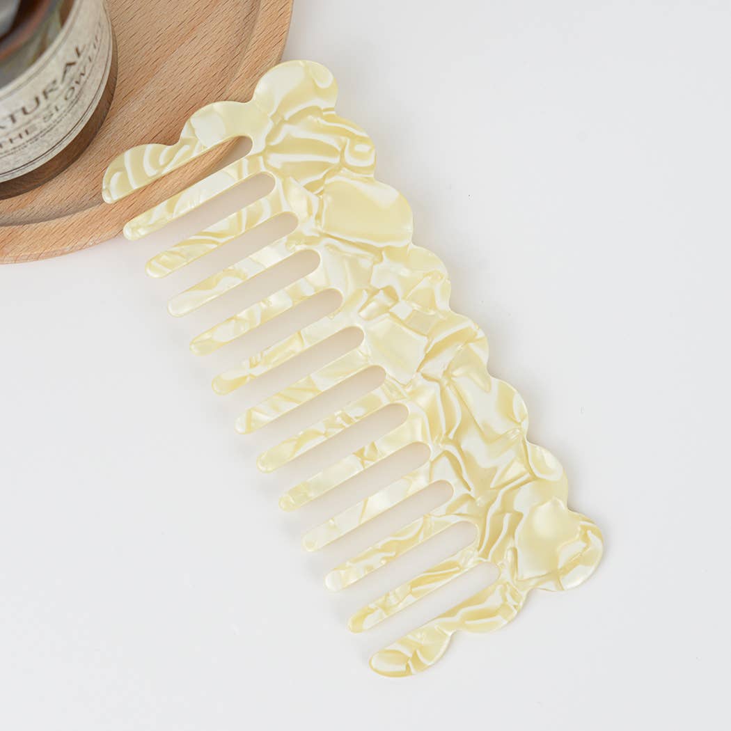 Multicolor Wide-tooth Hair Comb, Eco-Friendly