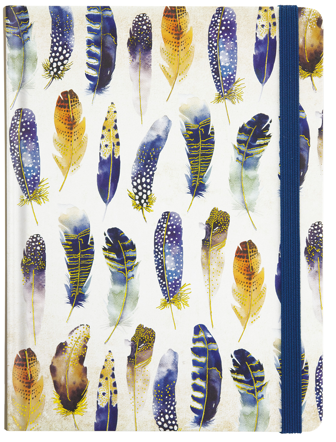 Watercolor Feathers 6-1/4'' × 8-1/4'' Journal