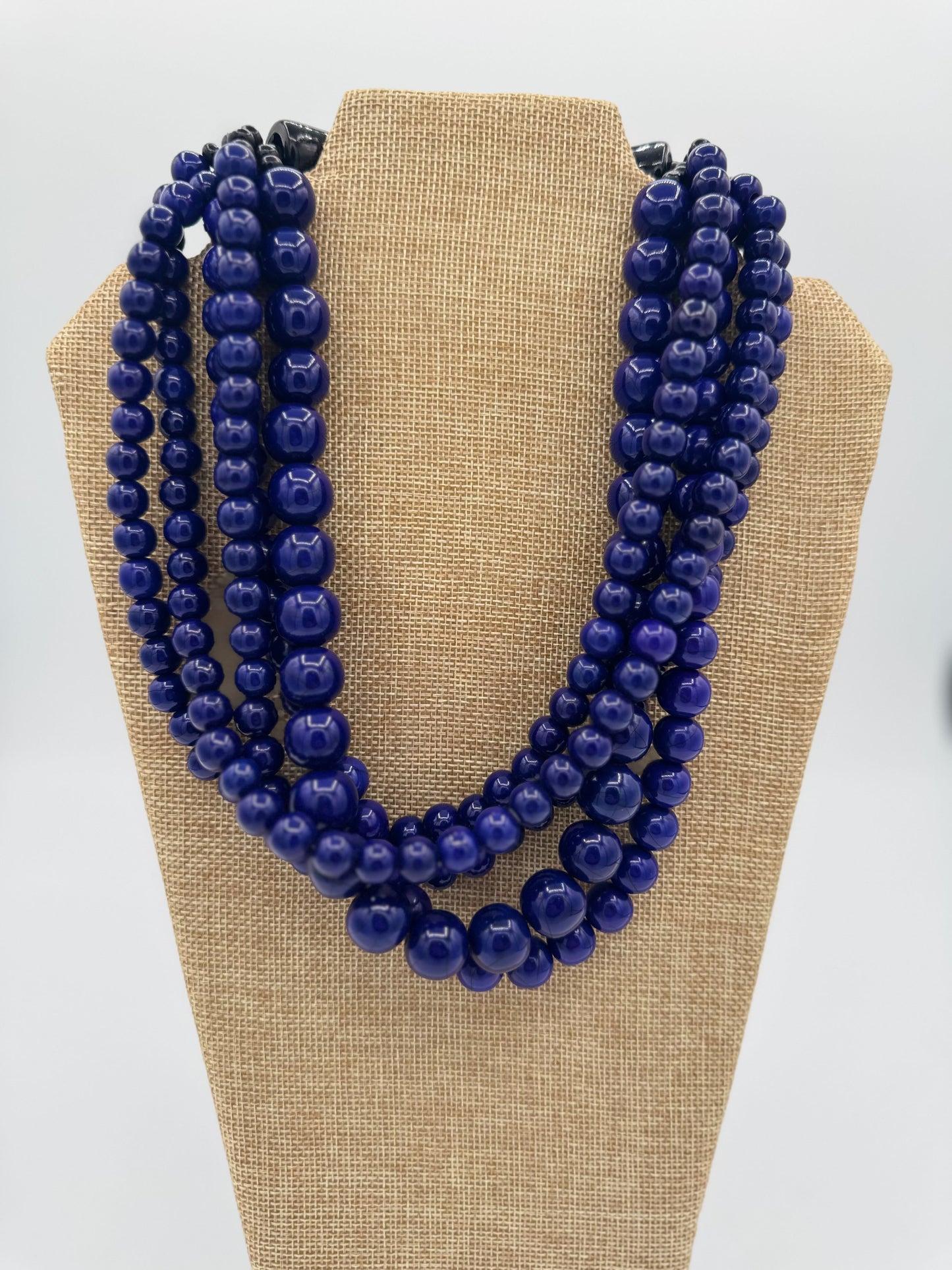 Blue Bead Buffalo Hook Necklace