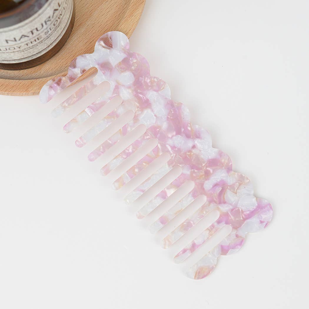 Multicolor Wide-tooth Hair Comb, Eco-Friendly