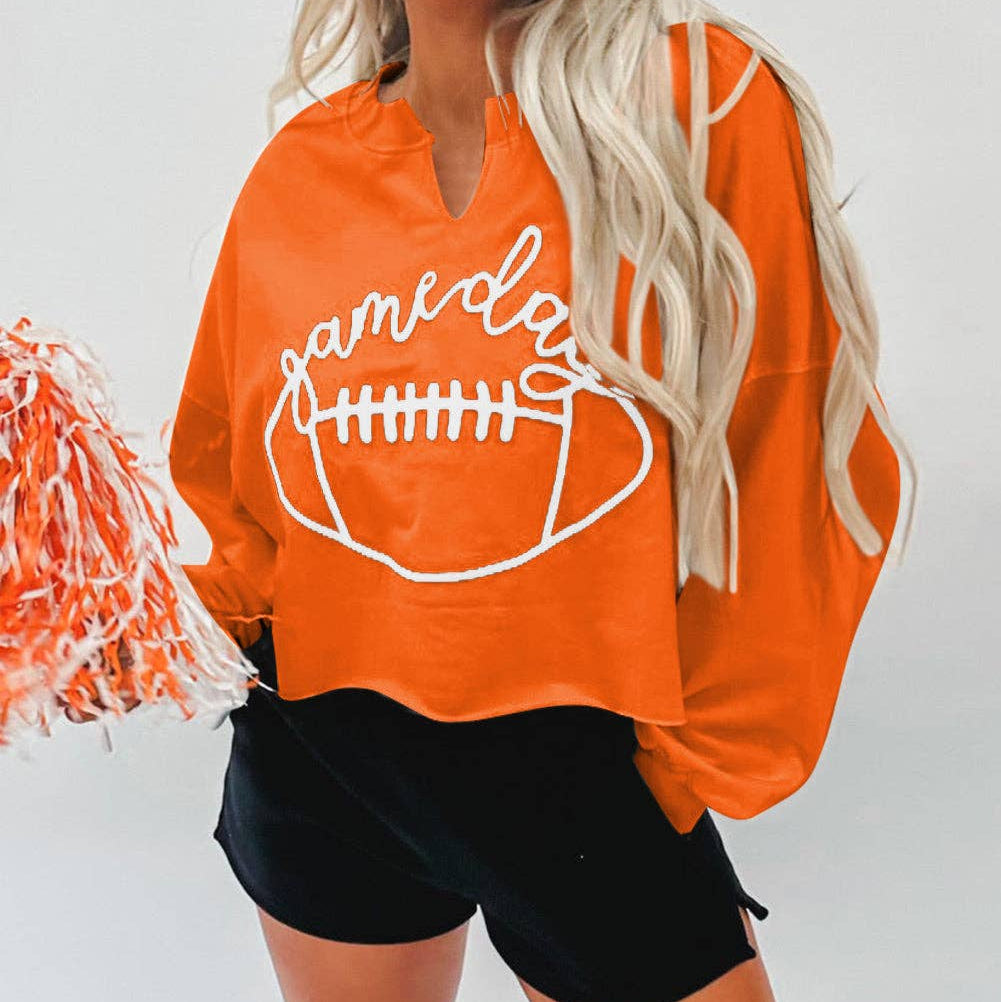 Game Day Slit Neck Sweatshirt