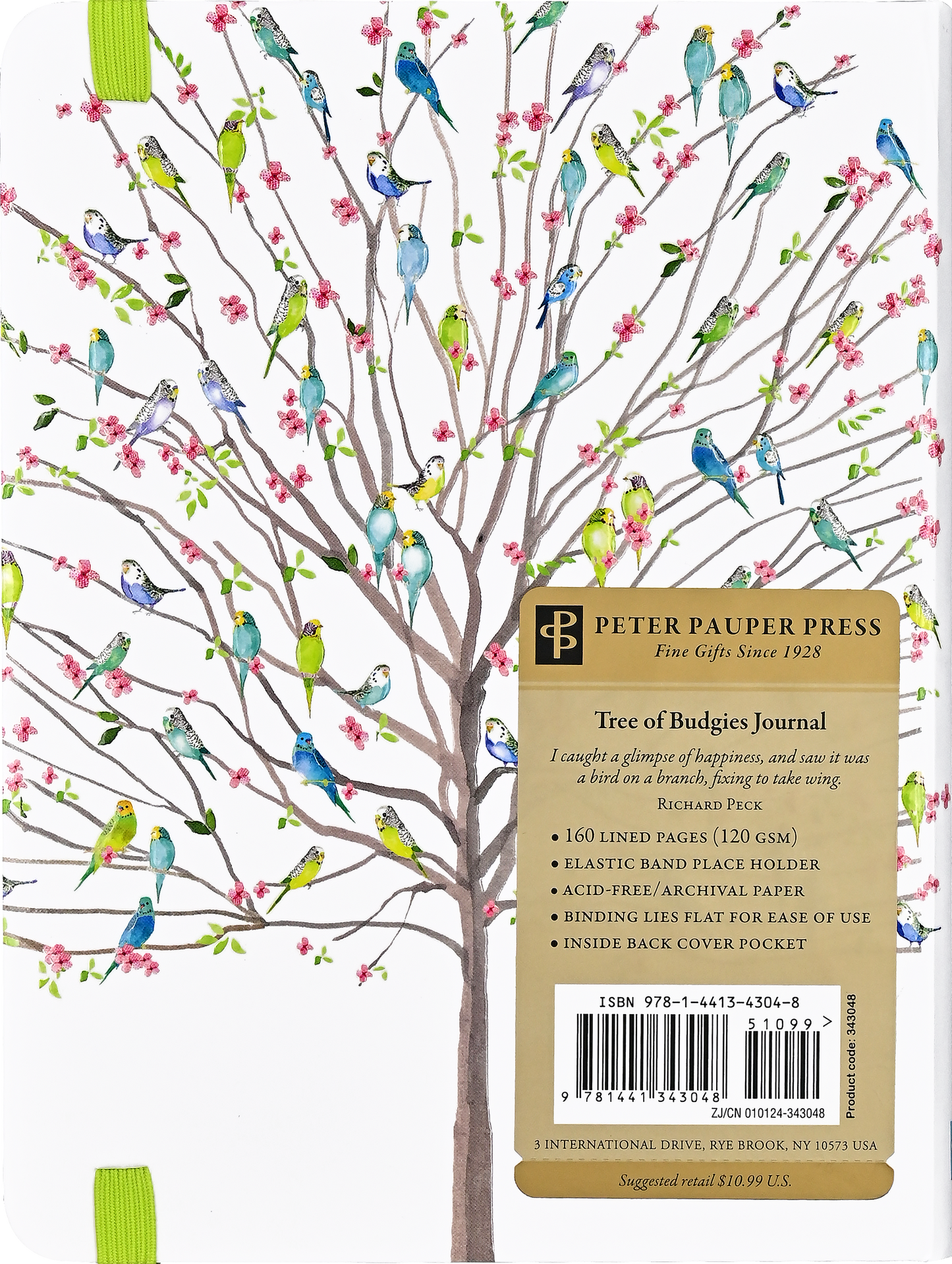 Tree of Budgies 6-1/4'' x 8-1/4''Journal