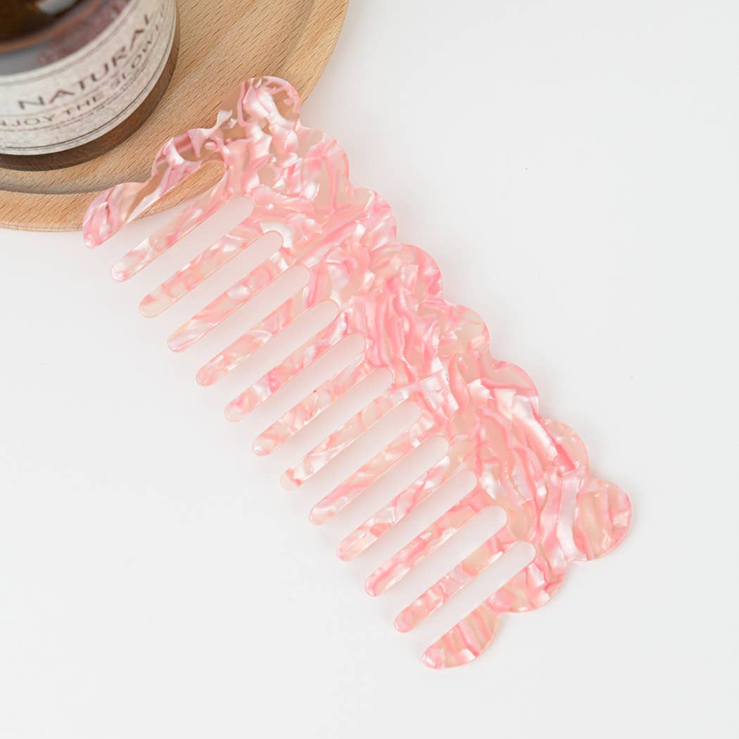 Multicolor Wide-tooth Hair Comb, Eco-Friendly