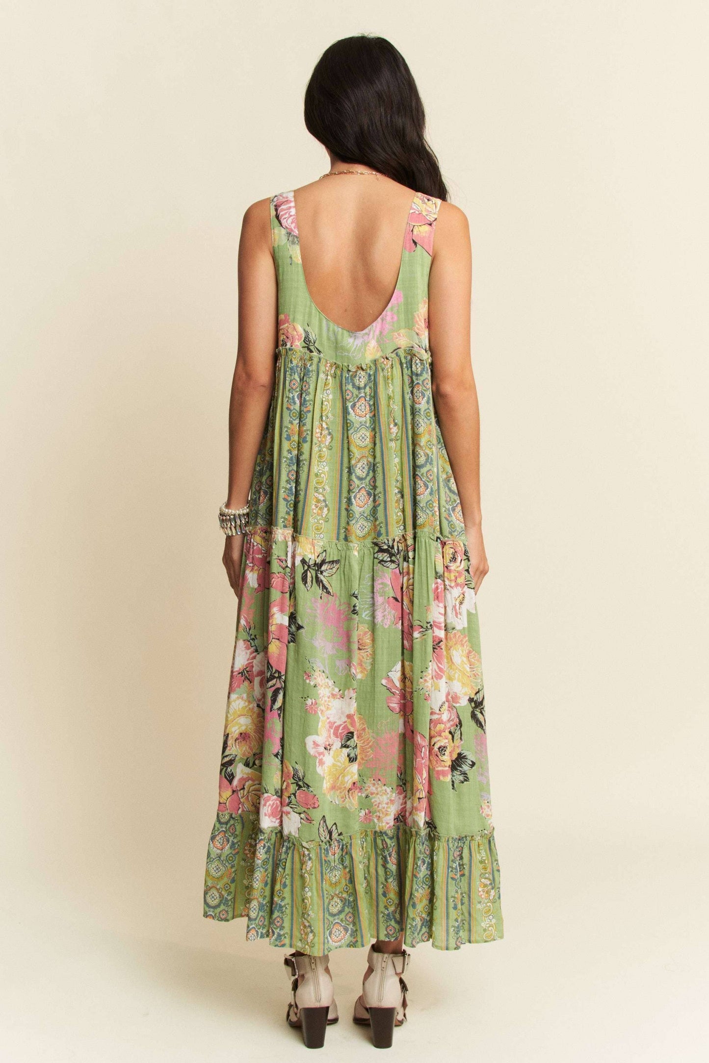 PLUS SIZE FLORAL BOHO DRESS