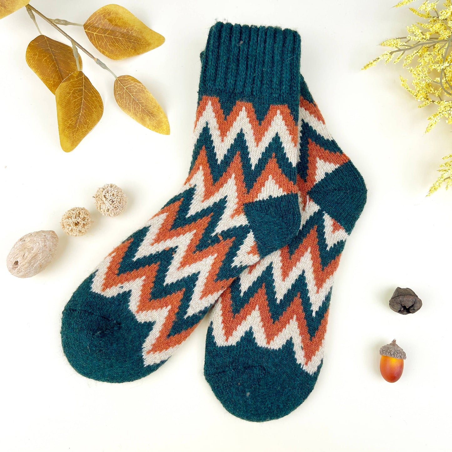 Wave Terry Crew Socks