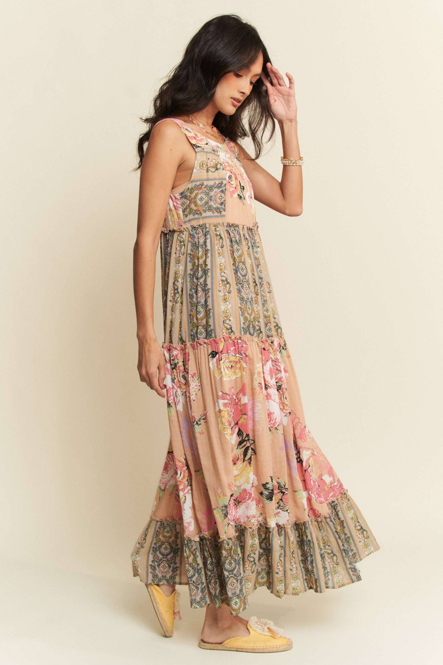 PLUS SIZE FLORAL BOHO DRESS
