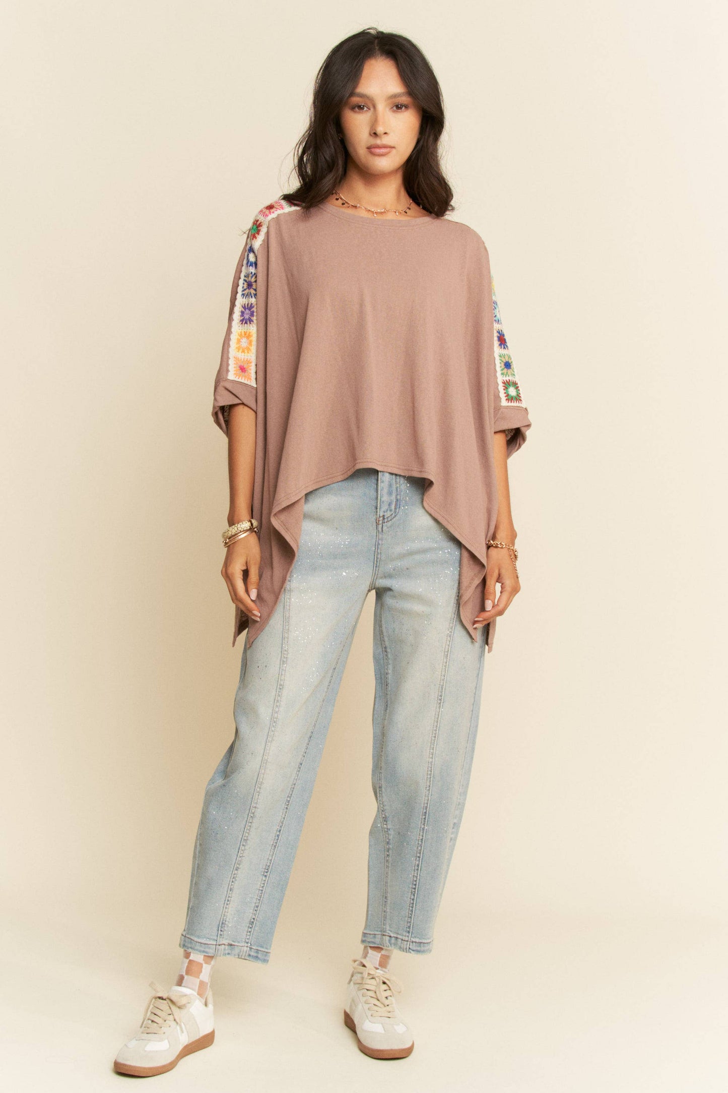 Crochet High-Low Trimmed Tunic