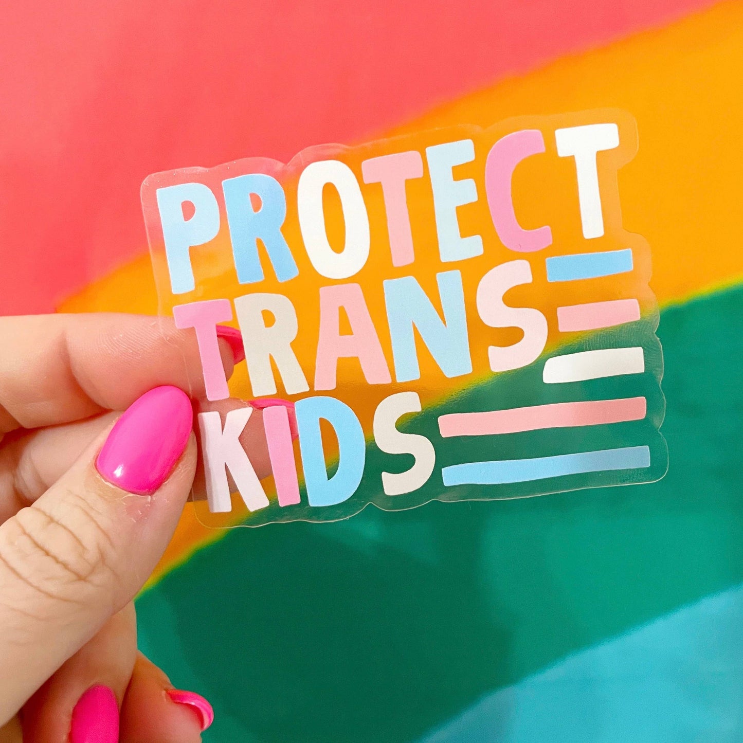 Protect Trans Kids Vinyl Sticker