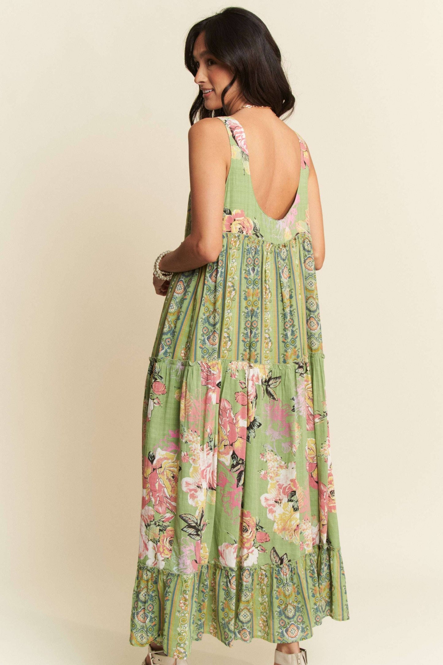 PLUS SIZE FLORAL BOHO DRESS