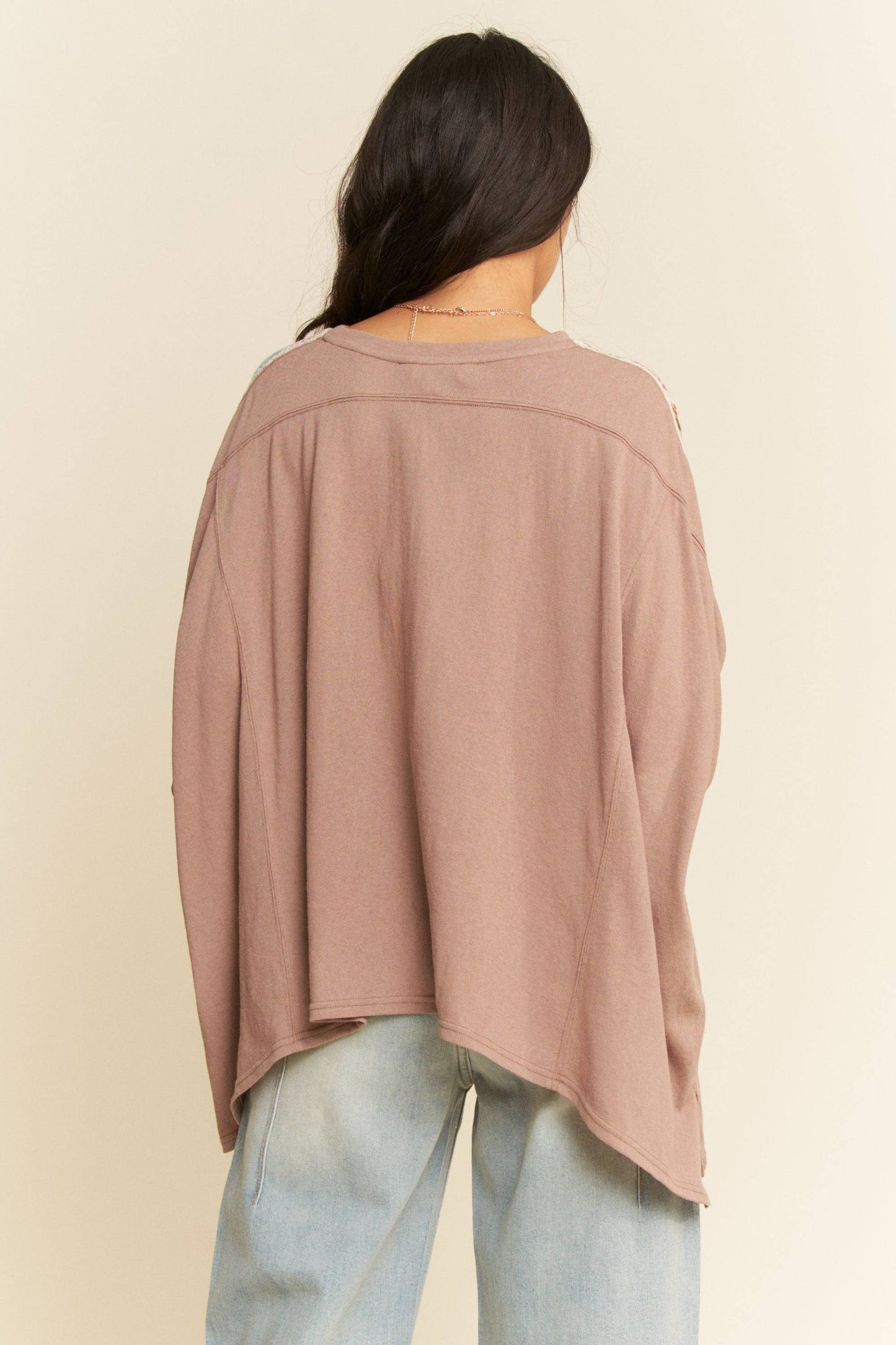 PLUS SIZE High-Low Tunic with Crochet Trim