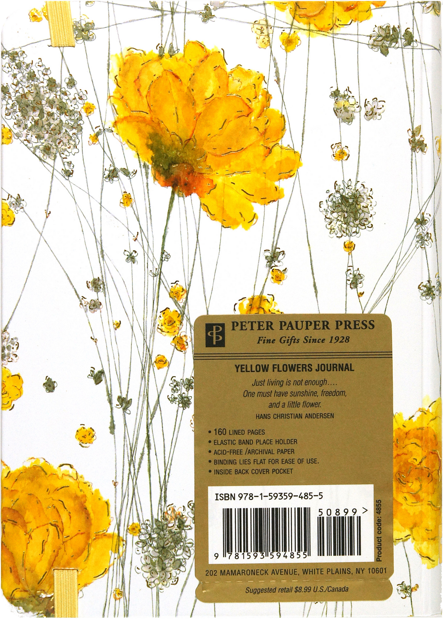 Yellow Flowers 5 x 7 Journal