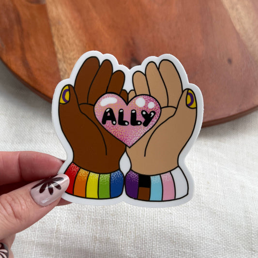 Big Moods - Ally Pride Heart Sticker