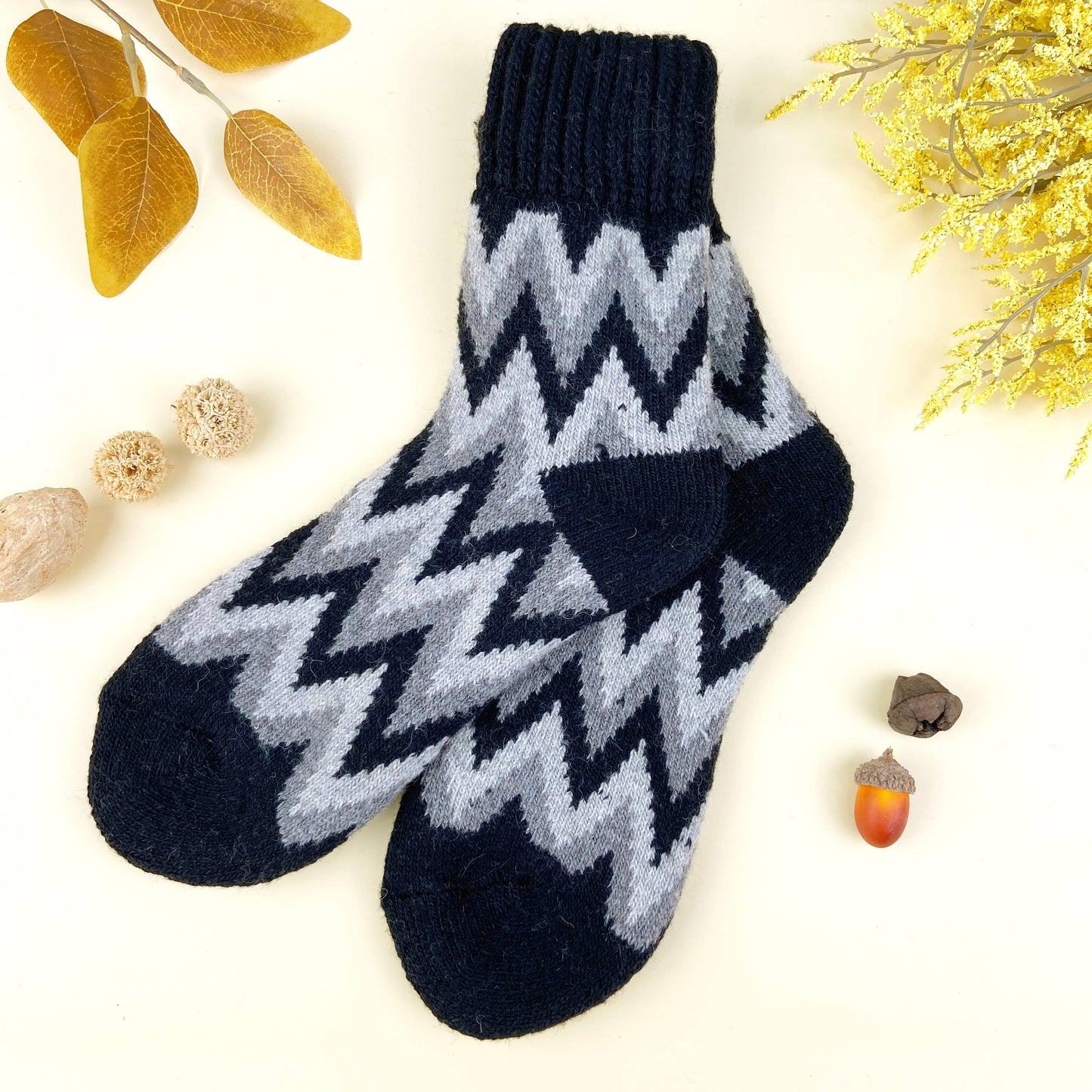 Wave Terry Crew Socks