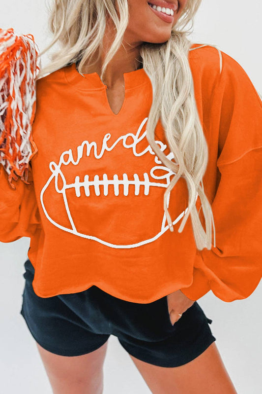 Game Day Slit Neck Sweatshirt