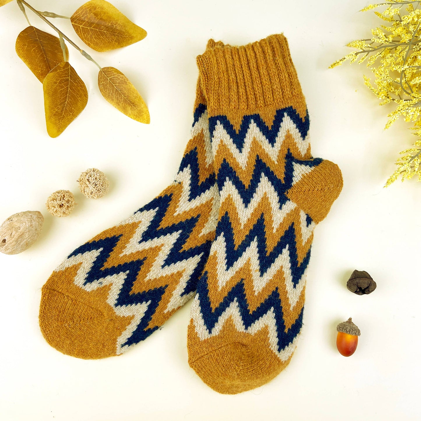 Wave Terry Crew Socks