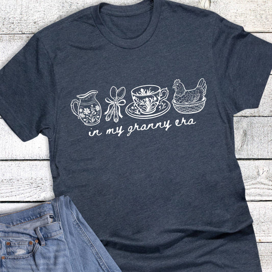 In My Granny Era Graphic Tee - Navy