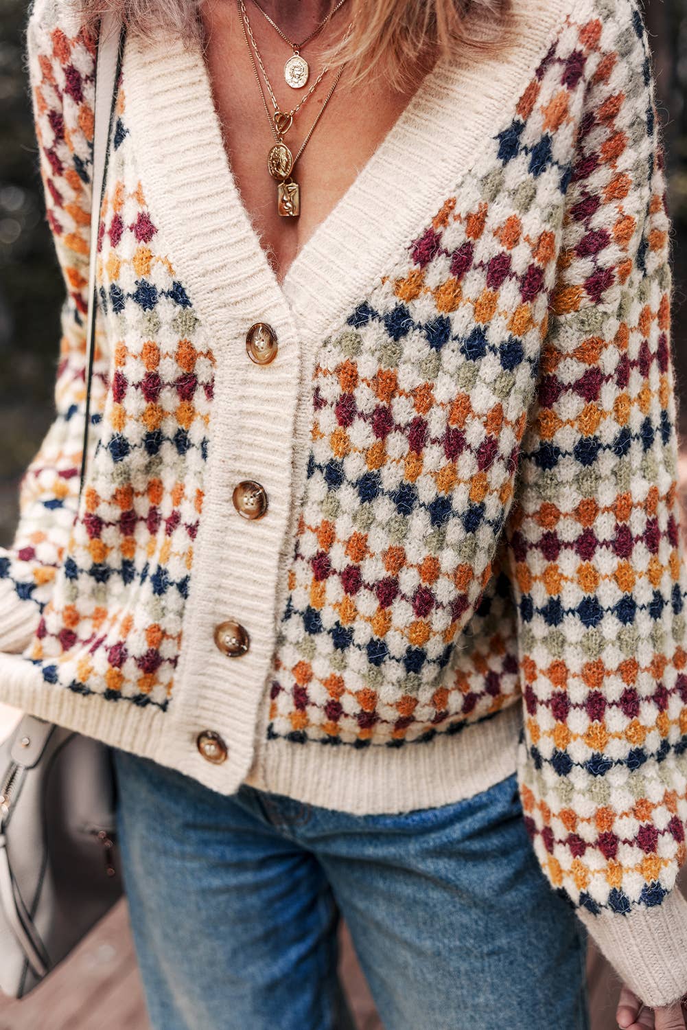 Dotty Deep V Cardigan