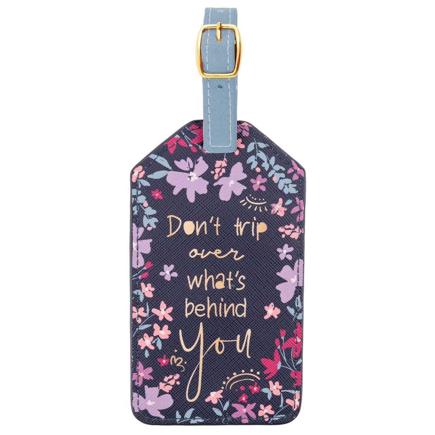 Travel in style floral luggage tag
