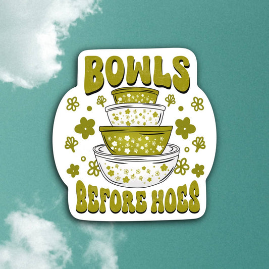 Crazy Daisy Bowls before Hoes Vintage Sticker