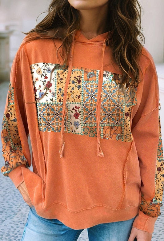 Floral Patchwork Hoodie