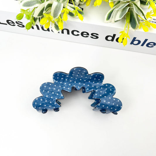 Elegant Blue Wave Hair Clip