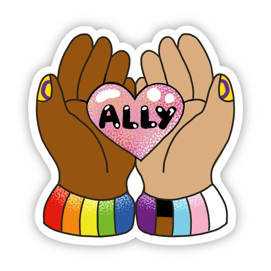 Big Moods - Ally Pride Heart Sticker