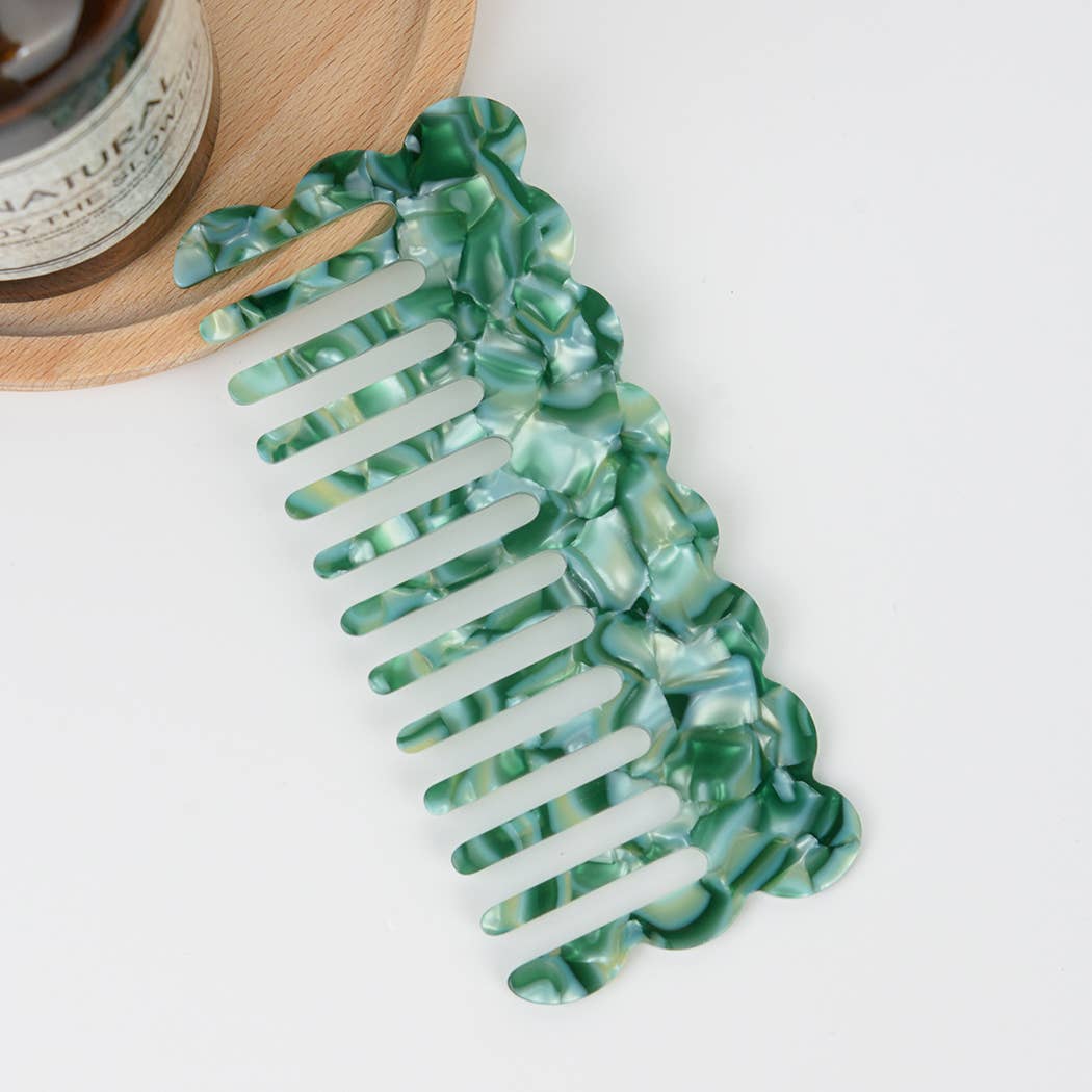 Multicolor Wide-tooth Hair Comb, Eco-Friendly
