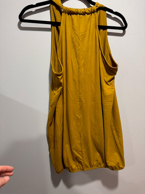 The Golden Hour Wrap Top – Draped Sleeveless Wrap Tank