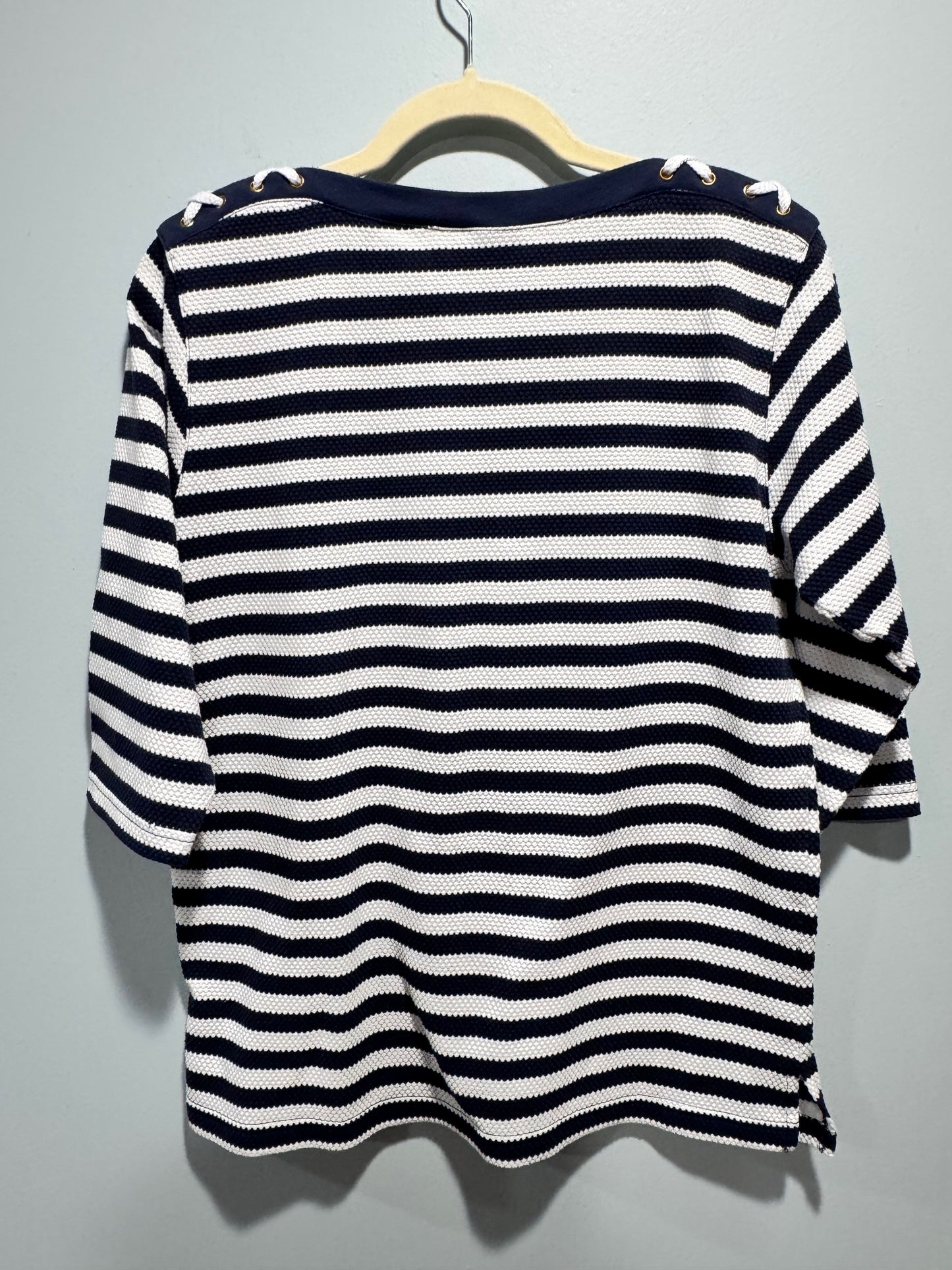 Vintage 3/4 sleeve boat neck nautical top