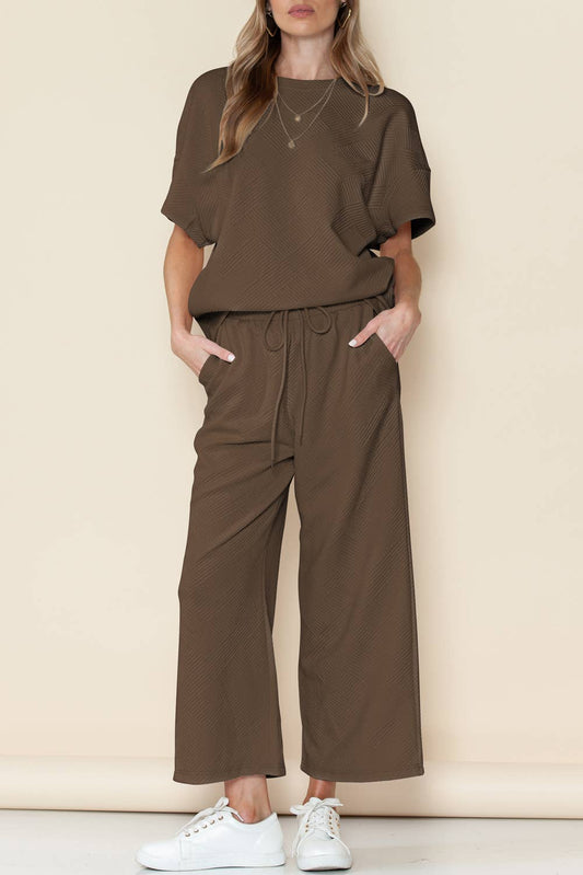 The Easy Errands Set – Textured Loose Fit Two-Piece Outfit