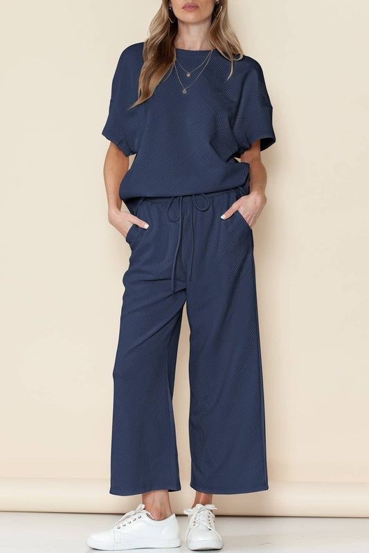 The Easy Errands Set – Textured Loose Fit Two-Piece Outfit