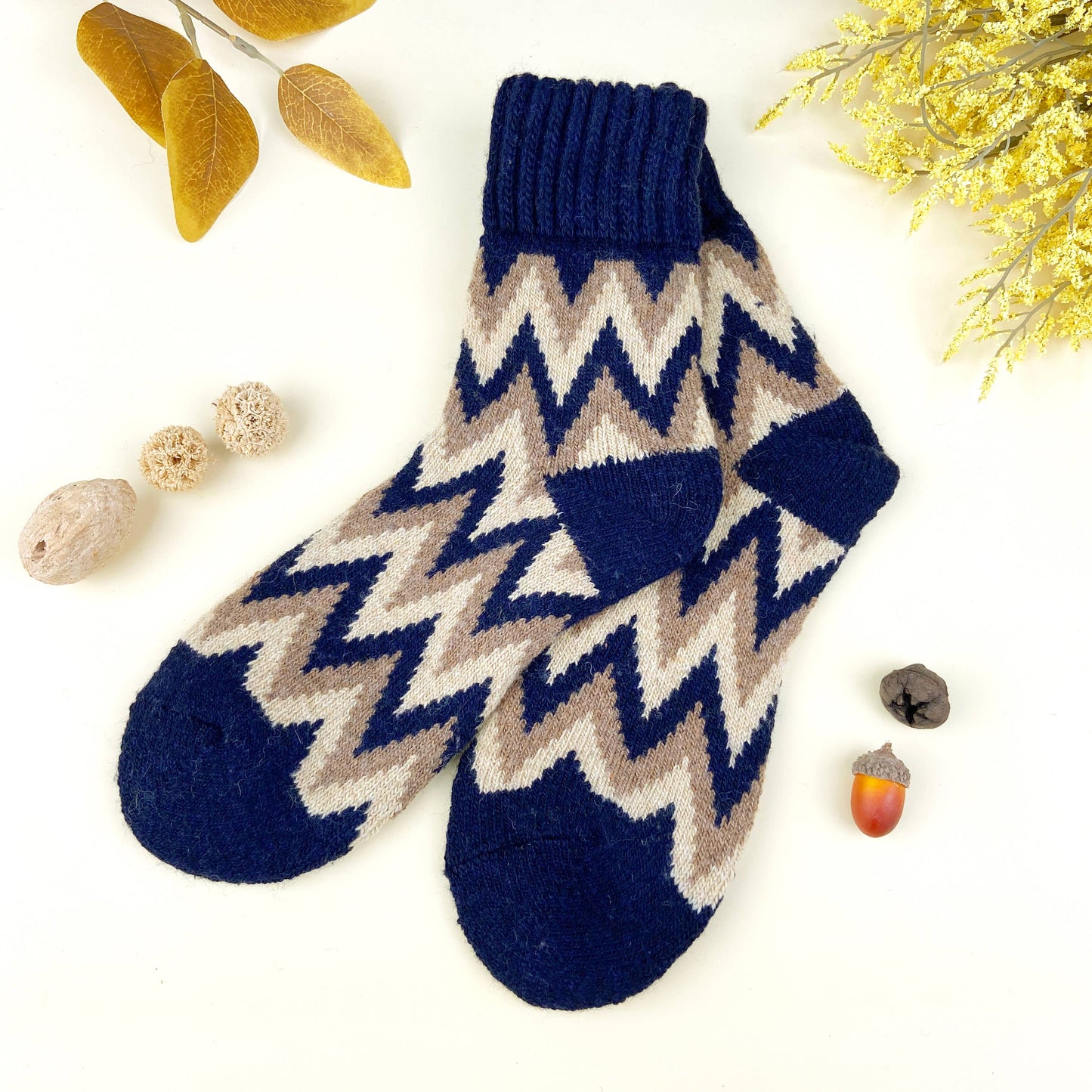 Wave Terry Crew Socks
