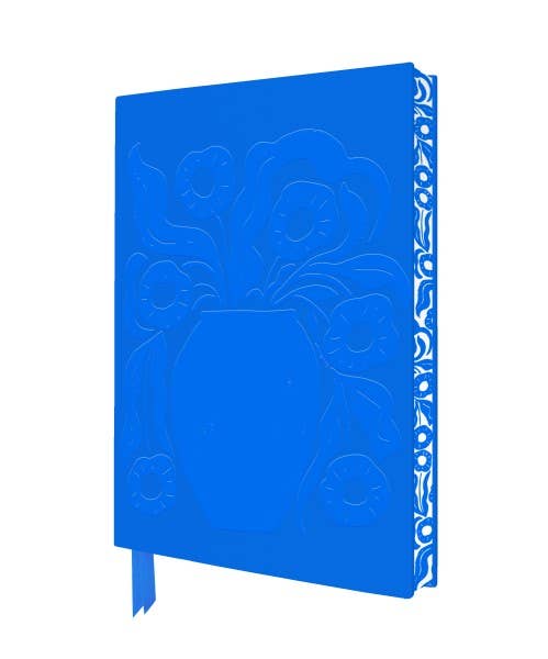 Artisan Art:  Ziva Blue Vase & Flowers 6 x 8 1/4 Journal - Artist: Vicky Yorke