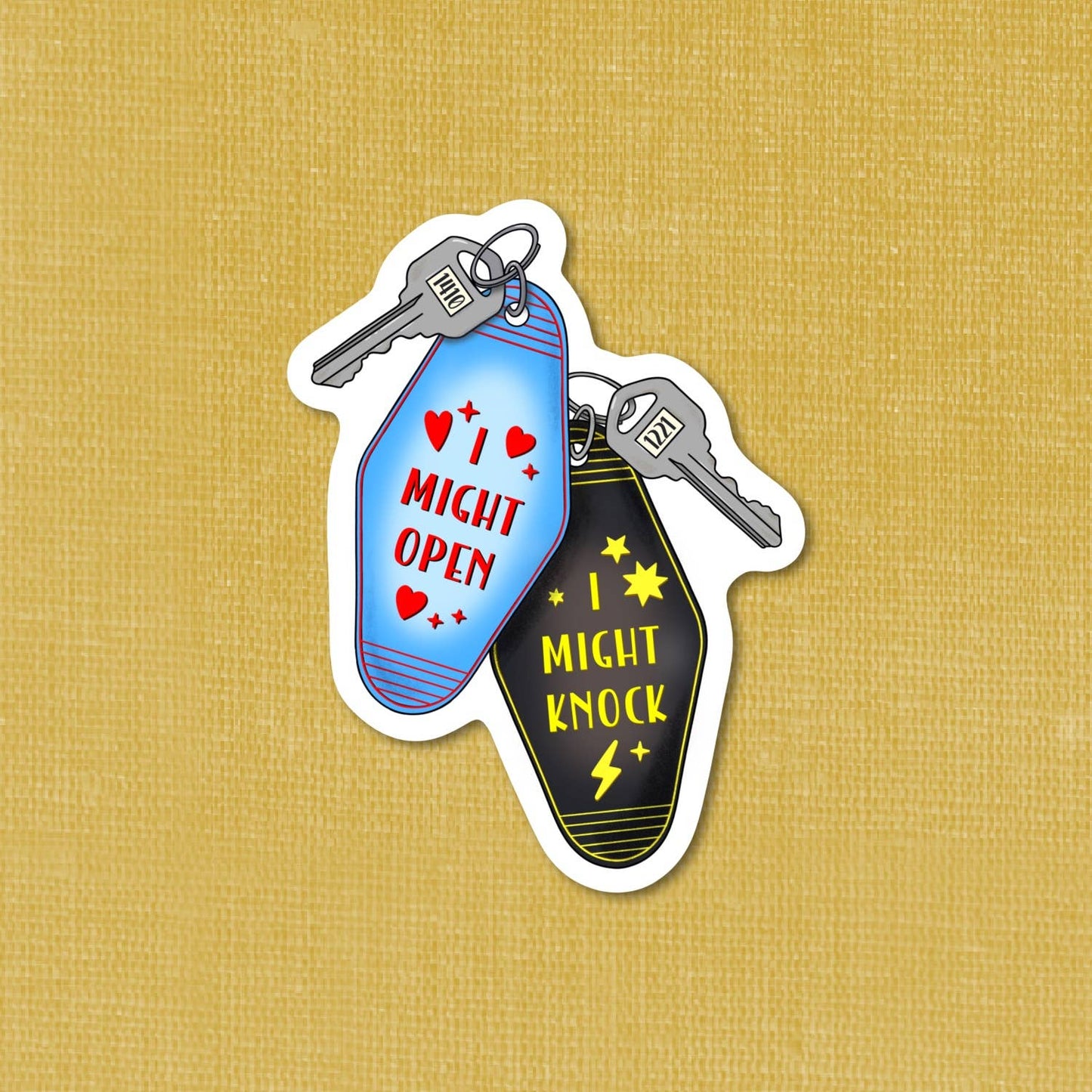 I might open/knock, HR sticker
