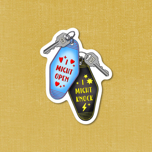 I might open/knock, HR sticker