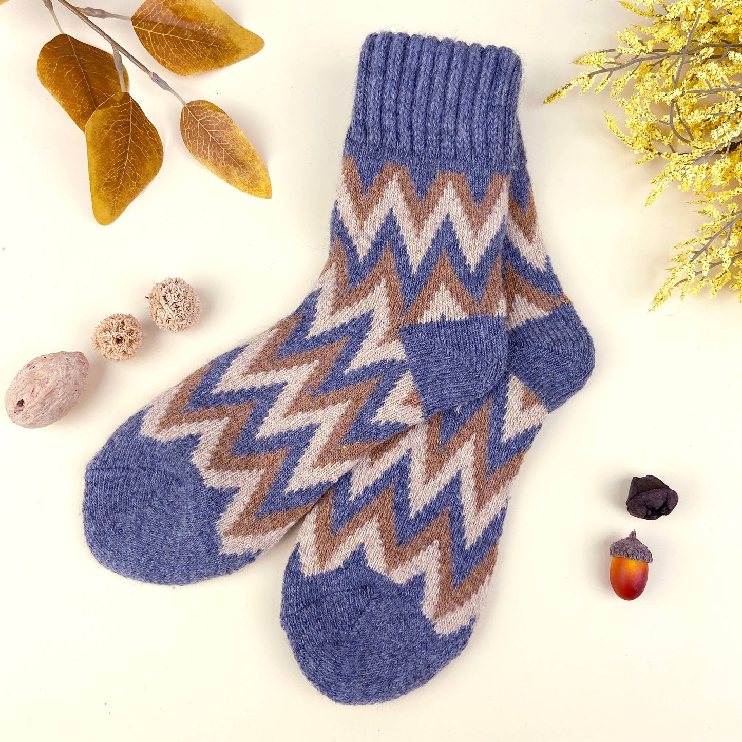 Wave Terry Crew Socks