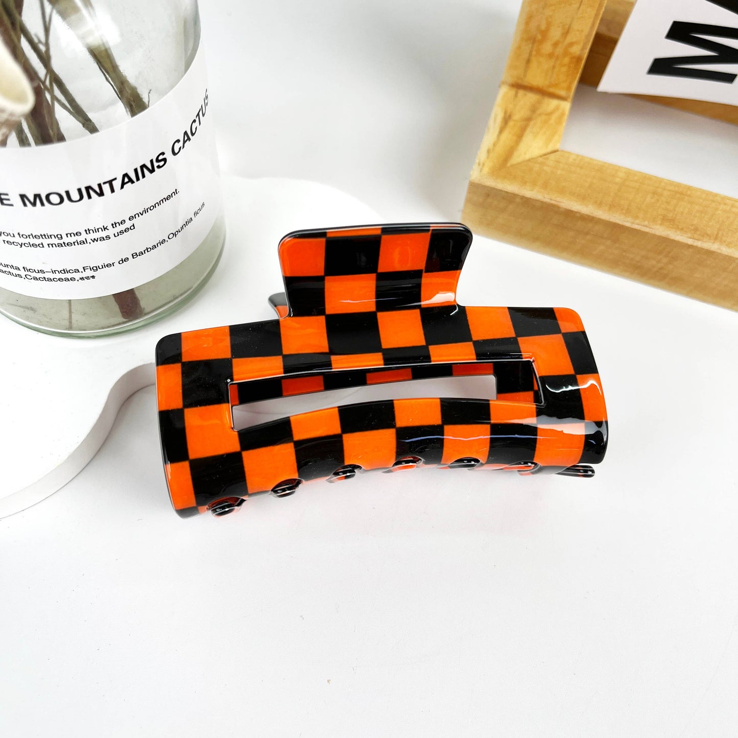 Checkerboard Hair Clip