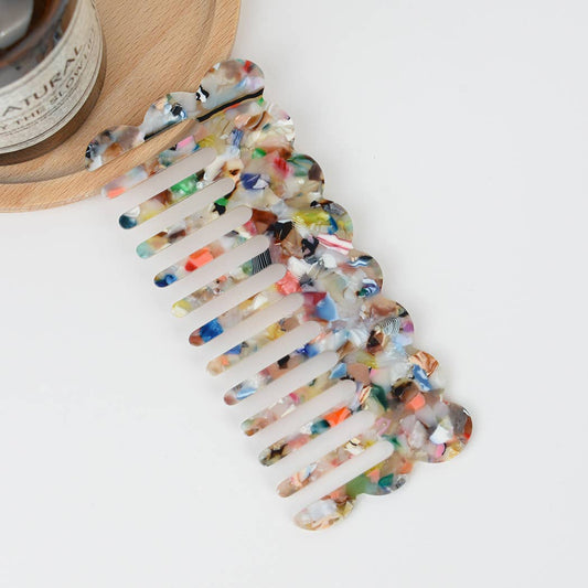 Multicolor Wide-tooth Hair Comb, Eco-Friendly